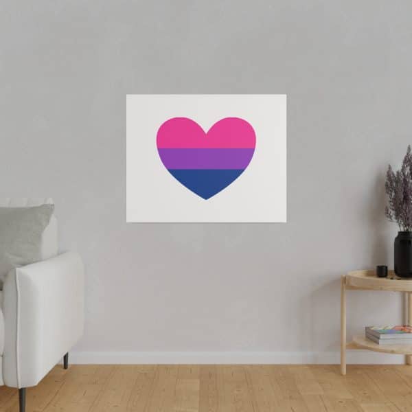 Bisexual Heart Matte Canvas, Stretched, 0.75" - Image 119
