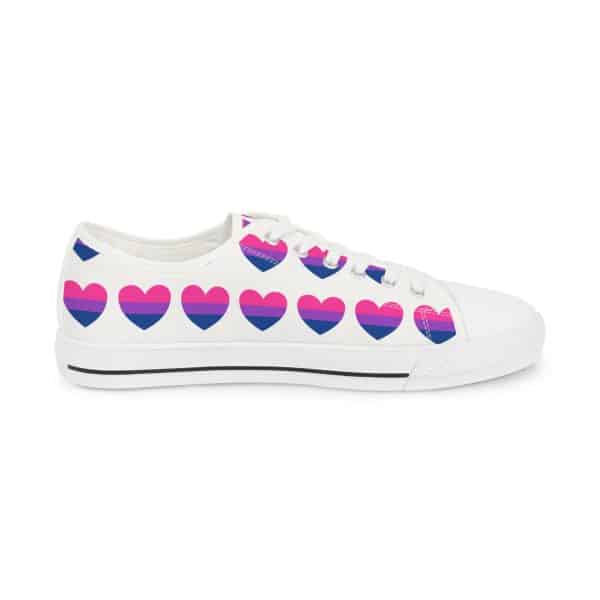 Bisexual Heart Men's Low Top Sneakers - Image 15