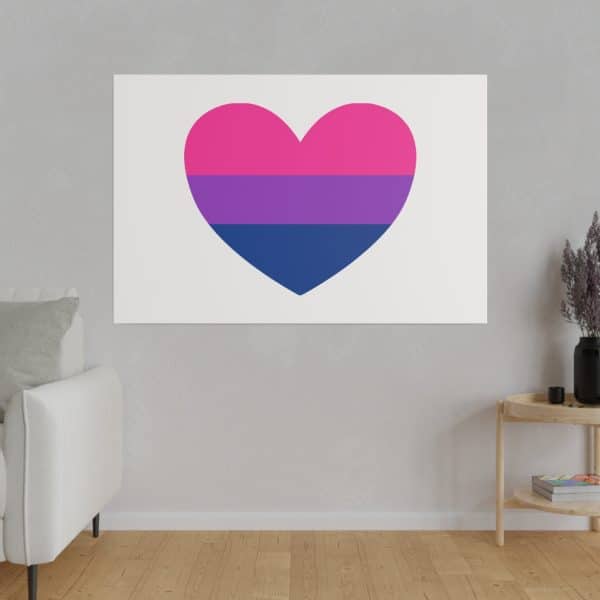 Bisexual Heart Matte Canvas, Stretched, 0.75" - Image 39