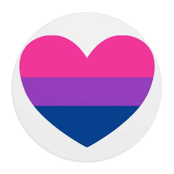 Bisexual Heart Mouse Pad
