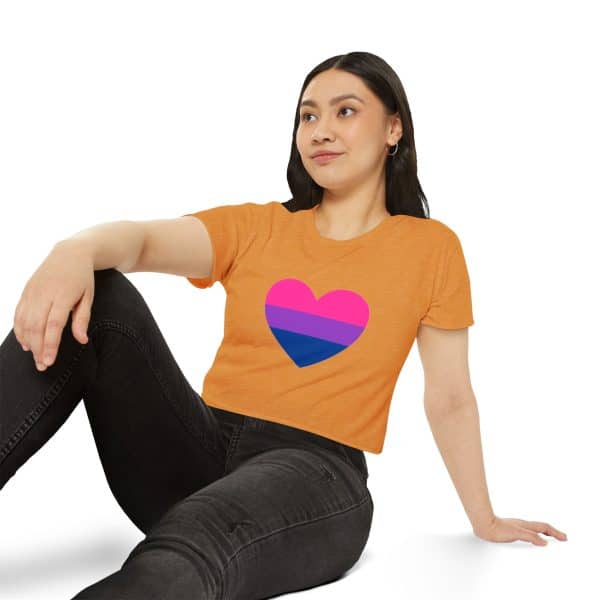 Bisexual Heart Women's Festival Crop Top - Image 10