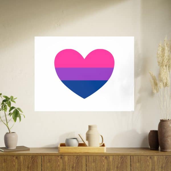 Bisexual Heart Photo Art Paper Posters - Image 75
