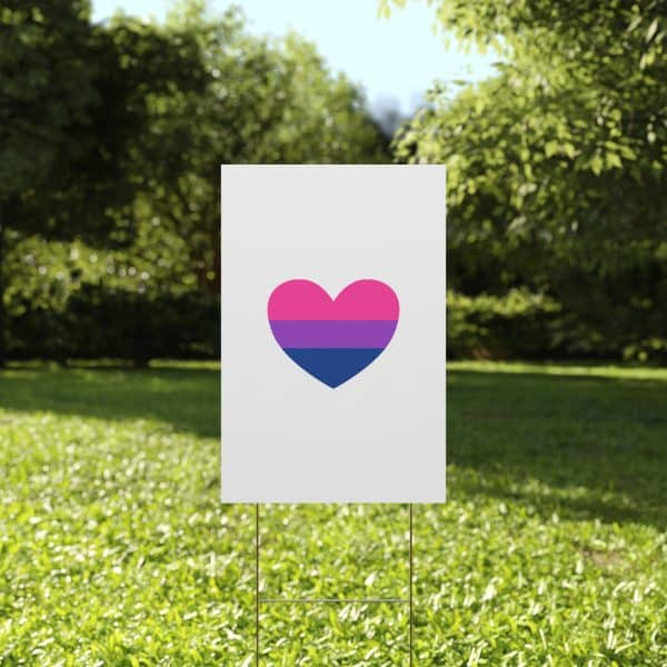 Bisexual Heart Plastic Yard Sign - Image 23