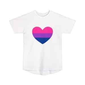 Bisexual Heart Unisex Long Body Urban Tee