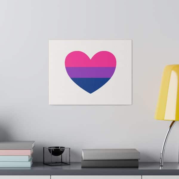 Bisexual Heart Matte Canvas, Stretched, 0.75" - Image 8
