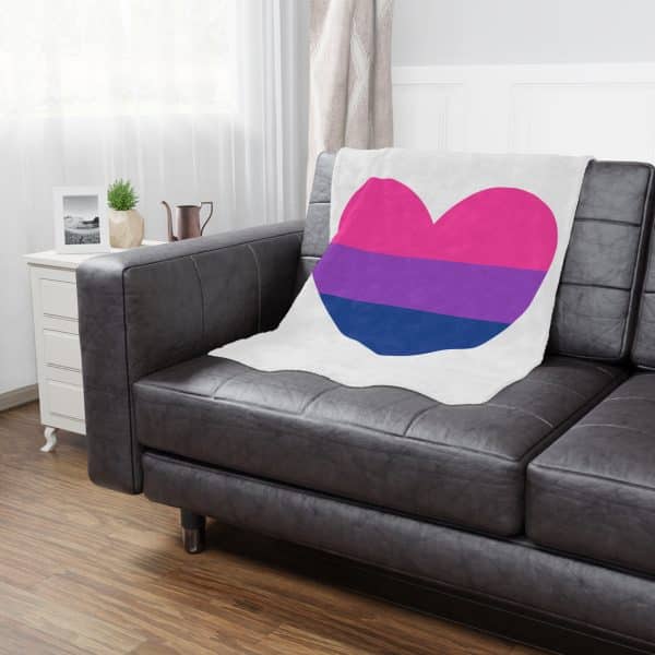 Bisexual Heart Microfiber Blanket - Image 4