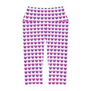 Bisexual Heart Yoga Capri Leggings (AOP)