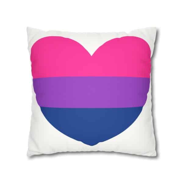Bisexual Heart Faux Suede Square Pillowcase - Image 17