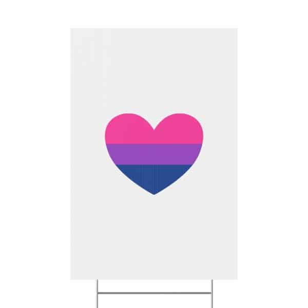 Bisexual Heart Plastic Yard Sign - Image 20