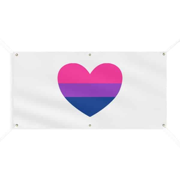 Bisexual Heart Matte Banner