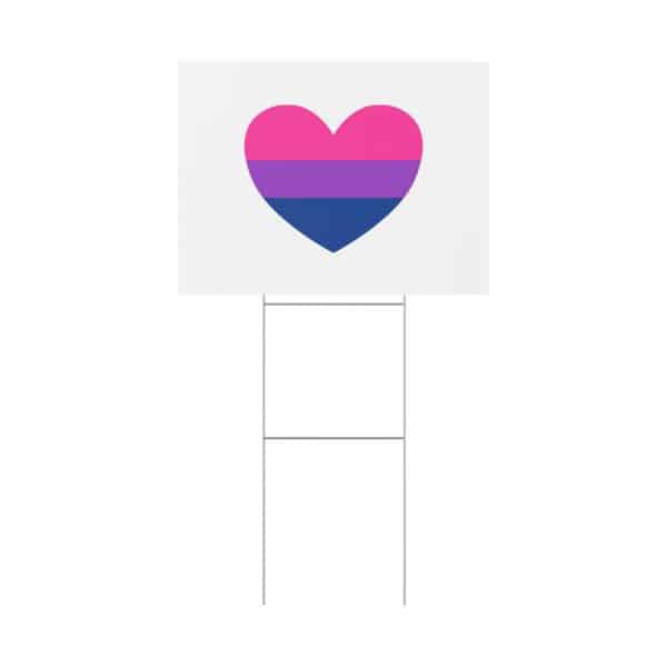 Bisexual Heart Plastic Yard Sign - Image 9