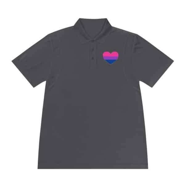 Bisexual Heart Men's Sport Polo Shirt - Image 4