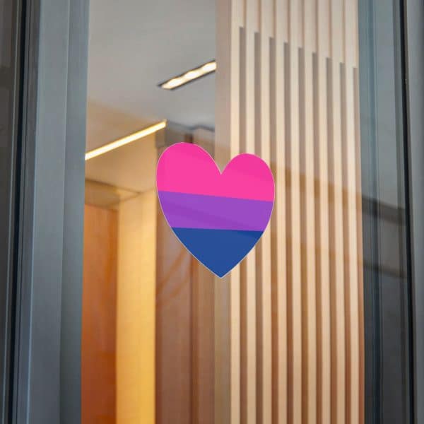 Bisexual Heart Die-Cut Stickers, (DTF) - Image 44