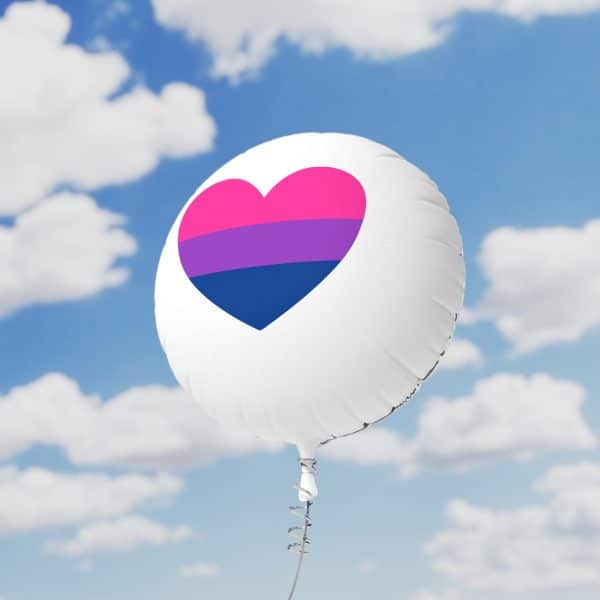 Bisexual Heart Mylar Helium Balloon - Image 5