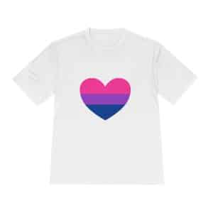 Bisexual Heart Unisex Moisture Wicking Tee