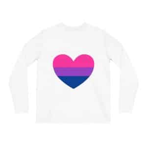 Bisexual Heart Unisex Shifts Dry Organic Long Sleeve Tee