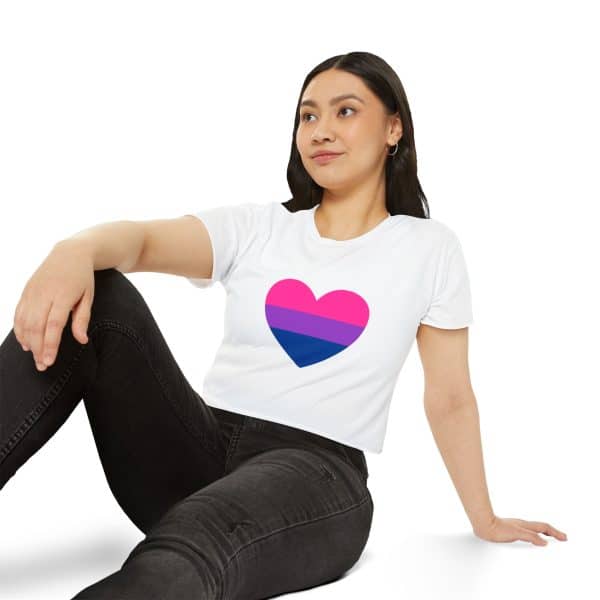 Bisexual Heart Women's Festival Crop Top - Image 5