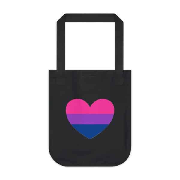 Bisexual Heart Organic Canvas Tote Bag - Image 6