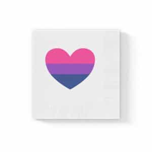 Bisexual Heart White Coined Napkins