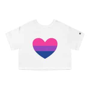 Bisexual Heart Champion Women's Heritage Cropped T-Shirt