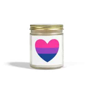 Bisexual Heart Scented Coconut Apricot Candles (4oz, 9oz)