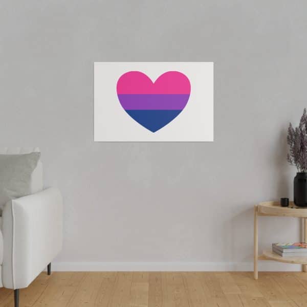 Bisexual Heart Matte Canvas, Stretched, 0.75" - Image 23