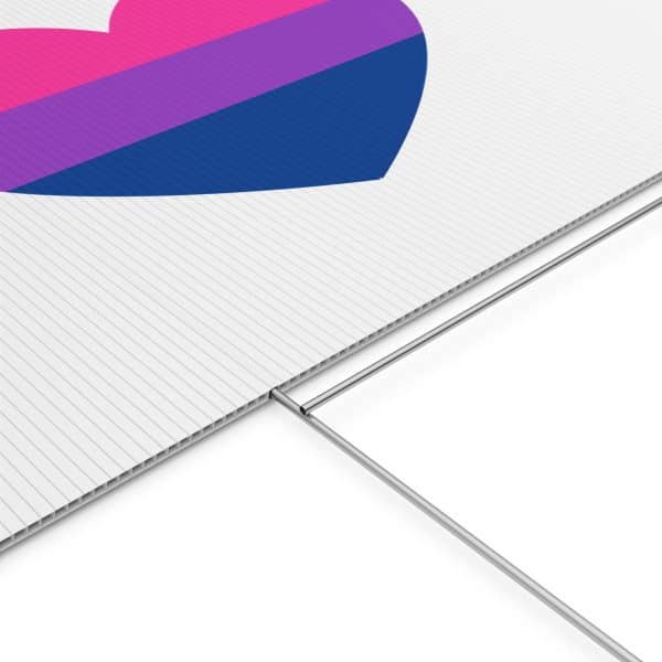 Bisexual Heart Plastic Yard Sign - Image 10