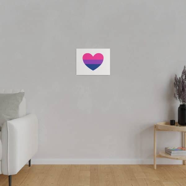 Bisexual Heart Matte Canvas, Stretched, 0.75" - Image 7