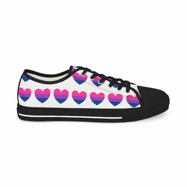 Bisexual Heart Men's Low Top Sneakers - Image 5