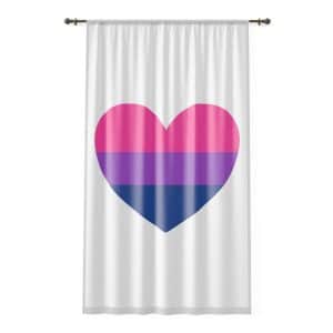 Bisexual Heart Window Curtain