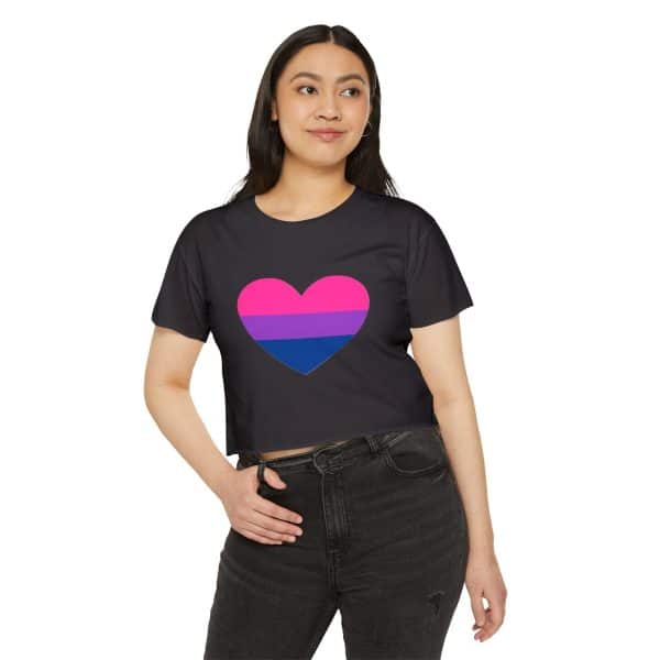 Bisexual Heart Women's Festival Crop Top - Image 38