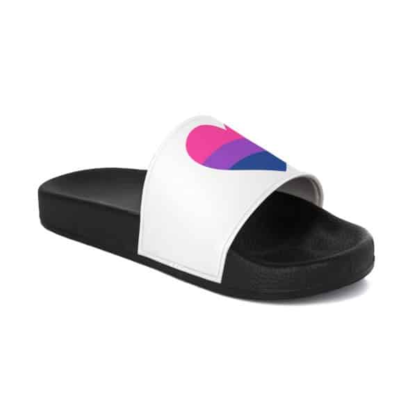 Bisexual Heart Men's Slide Sandals - Image 11