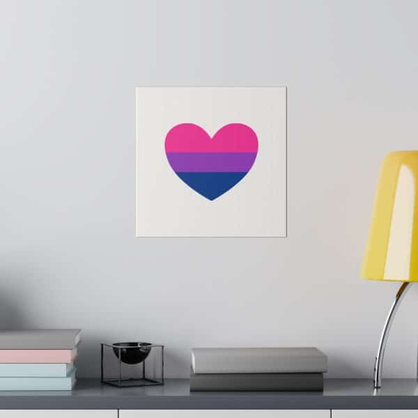 Bisexual Heart Matte Canvas, Stretched, 0.75" - Image 146