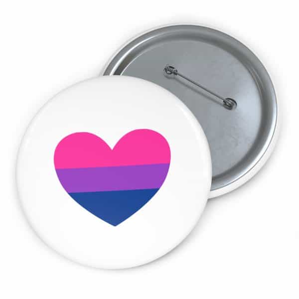 Bisexual Heart Custom Pin Buttons - Image 6