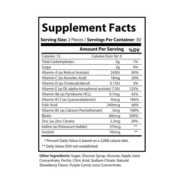 Bisexual Heart Multivitamin Gummies for Adults (60 Gummies) - Image 6