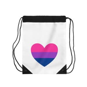 Bisexual Heart Drawstring Bag