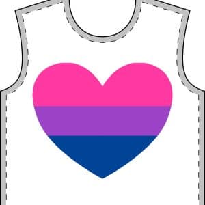 Bisexual Heart Women's Crewneck Sweatshirt (AOP)