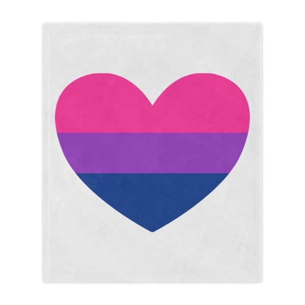 Bisexual Heart Microfiber Blanket - Image 6