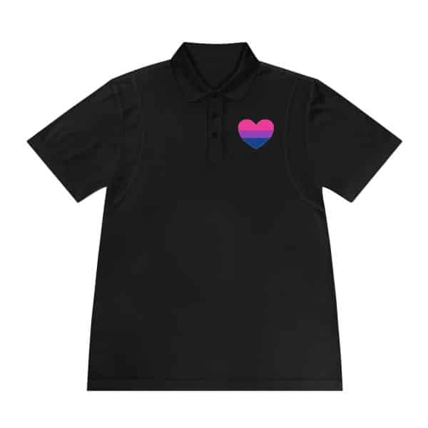 Bisexual Heart Men's Sport Polo Shirt - Image 7