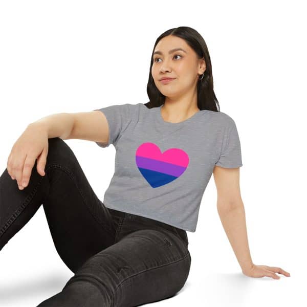 Bisexual Heart Women's Festival Crop Top - Image 15
