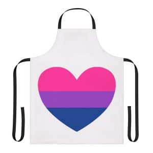 Bisexual Heart Apron, 5-Color Straps (AOP)