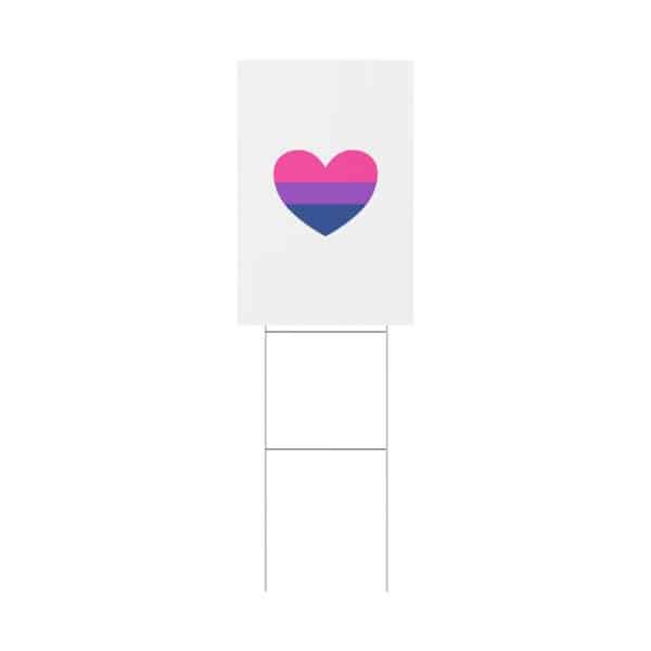 Bisexual Heart Plastic Yard Sign - Image 21