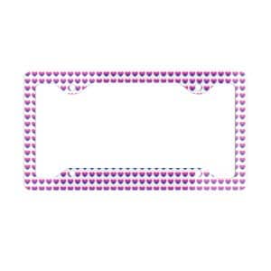Bisexual Heart Metal License Plate Frame