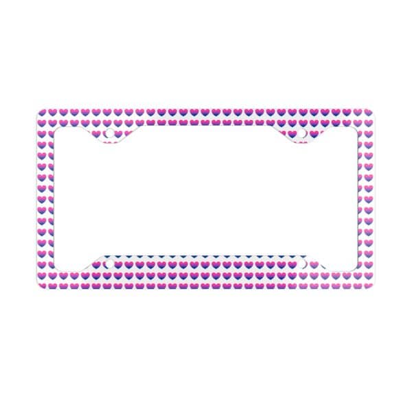 Bisexual Heart Metal License Plate Frame