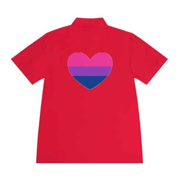 Bisexual Heart Men's Sport Polo Shirt - Image 38