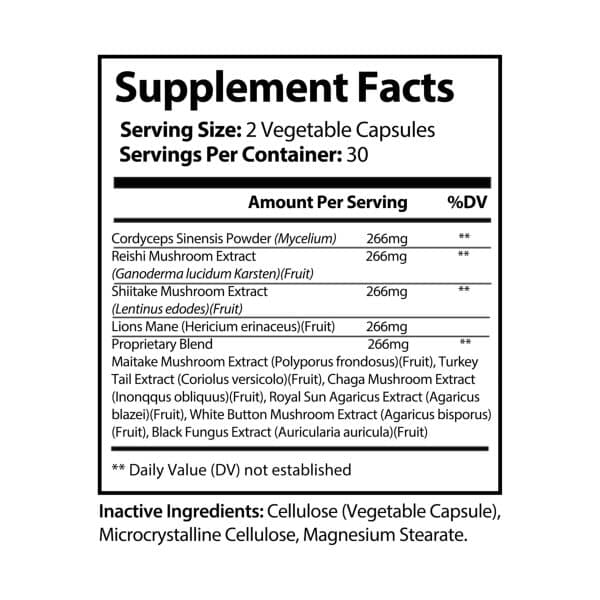 Bisexual Heart Mushroom Blend Supplement (60 Capsules) - Image 7