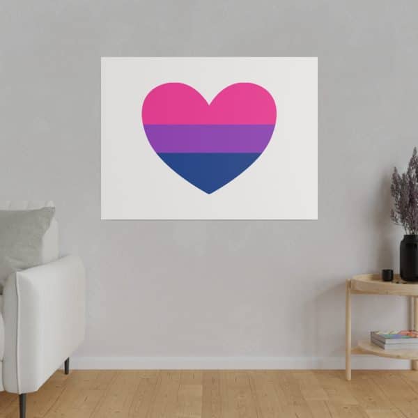 Bisexual Heart Matte Canvas, Stretched, 0.75" - Image 35