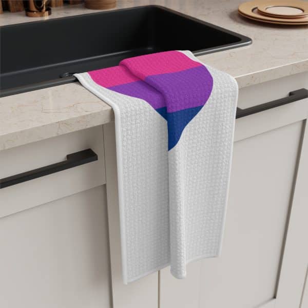 Bisexual Heart Microfiber Tea Towel - Image 5