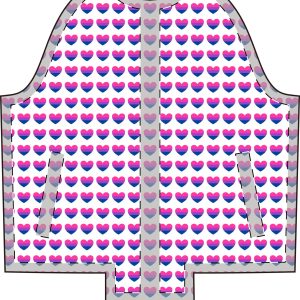 Bisexual Heart Women's Varsity Jacket (AOP)