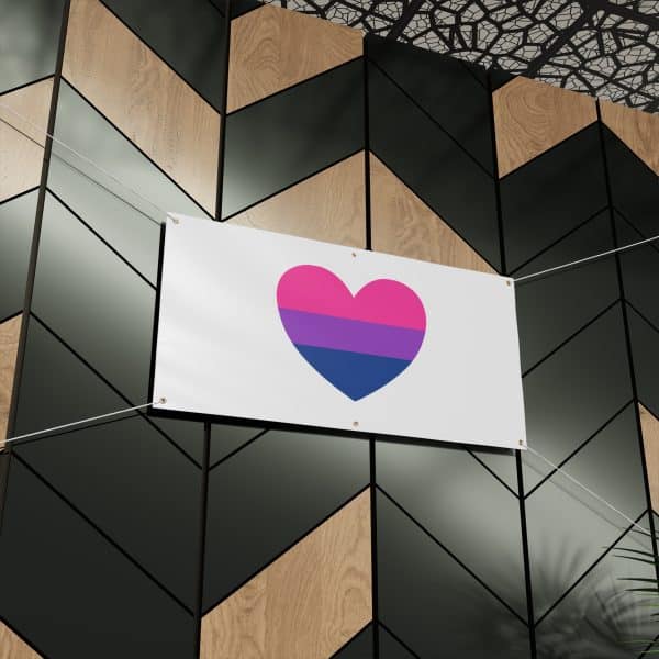 Bisexual Heart Matte Banner - Image 3